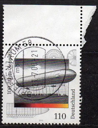 BRD, Mi-Nr. 2128 gest., 100 Jahre Zeppelin-Luftschiffe