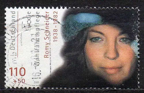 BRD, Mi-Nr. 2145 gest., Wohlfahrt 2000 - Filmschauspielerin Romy Schneider