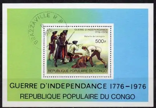 Kongo - Brazzaville, Block Mi-Nr. 10 gest., 200 Jahre Unabhängigkeit der USA