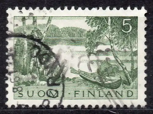 Finnland, Mi-Nr. 532 gest., Seenlandschaft
