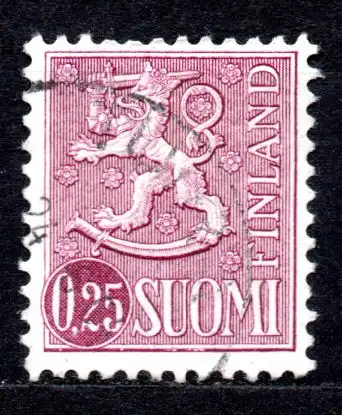 Finnland, Mi-Nr. 560 x I gest., Wappenlöwe
