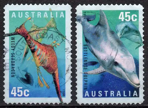 Australien, Mi-Nr. 1777- 1778 gest., kompl., Meerestiere