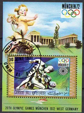 Umm-al-Kaiwain, Block Mi-Nr. 32 gest., Olympische Spiele München 1972