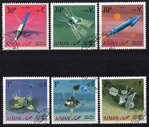 Ajman, Mi-Nr. 258 u. a. gest., Raumfahrt