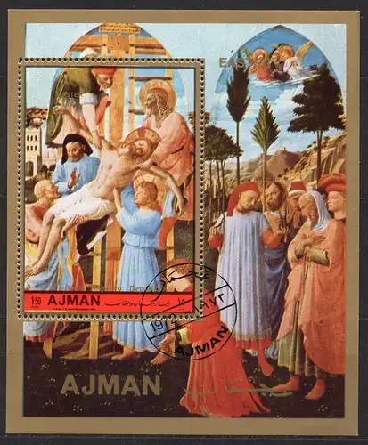 Ajman, Block Mi-Nr. 418 A gest., Ostern