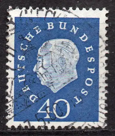 BRD, Mi-Nr. 305 gest., Bundespräsident Theodor Heuss III