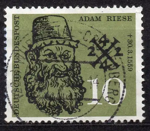 BRD, Mi-Nr. 308 gest., Adam Riese