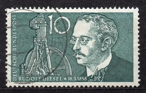 BRD, Mi-Nr. 284 gest., Rudolf Diesel