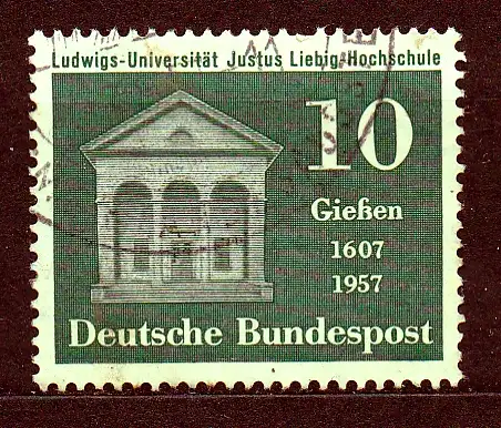 BRD, Mi-Nr. 258 gest., 350 Jahre Ludwigs-Universität Gießen