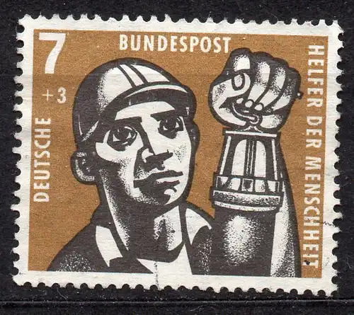 BRD, Mi-Nr. 270 gest., Wohlfahrt 1957: Kohlebergbau