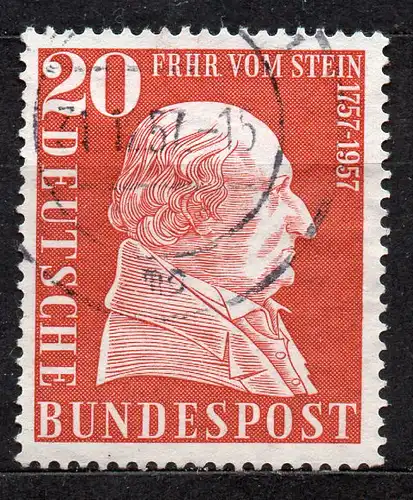 BRD, Mi-Nr. 277 gest., Karl Freiherr vom und zum Stein