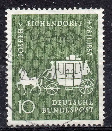 BRD, Mi-Nr. 280 gest., Joseph Freiherr von Eichendorff