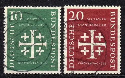 BRD, Mi-Nr. 235 - 236 gest., kompl., Evangelischer Kirchentag 1956