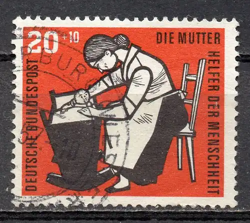 BRD, Mi-Nr. 245 gest., Wohlfahrt 1956: Kinderpflege