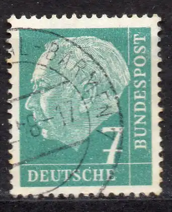 BRD, Mi-Nr. 181 gest., Bundespräsident Theodor Heuss I