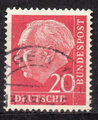 BRD, Mi-Nr. 185 gest., Bundespräsident Theodor Heuss I