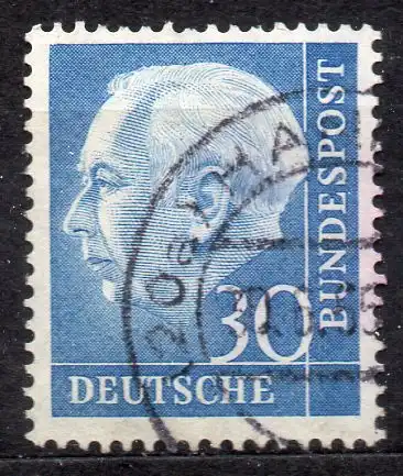 BRD, Mi-Nr. 187 gest., Bundespräsident Theodor Heuss I
