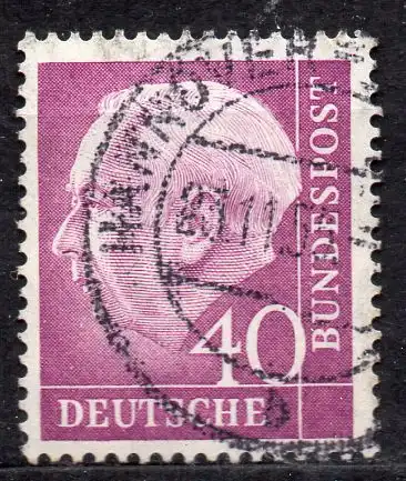 BRD, Mi-Nr. 188 gest., Bundespräsident Theodor Heuss I