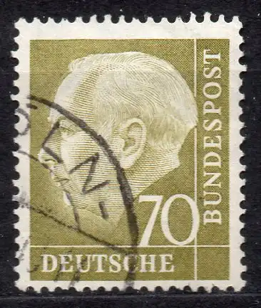 BRD, Mi-Nr. 191 gest., Bundespräsident Theodor Heuss I