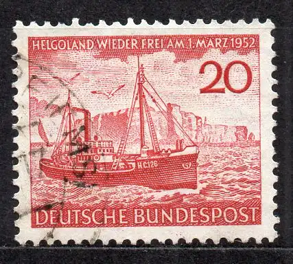 BRD, Mi-Nr. 152 gest., Rückgabe der Insel Helgoland