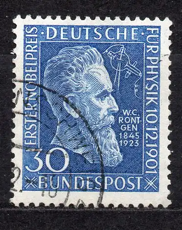 BRD, Mi-Nr. 147 gest., Wilhelm Röntgen