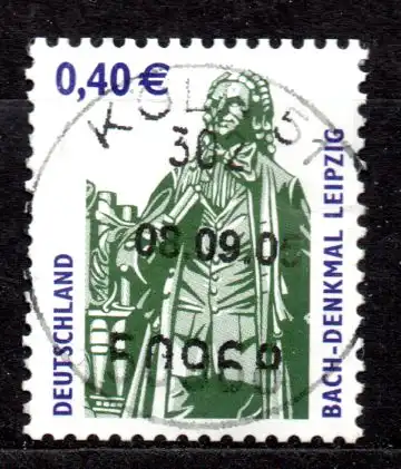 BRD, Mi-Nr. 2375 gest., DS Sehenswürdigkeiten - Bach-Denkmal in Leipzig