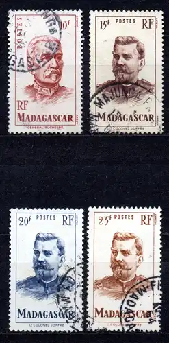Madagaskar, Mi-Nr. 402, 403, 404 + 405 gest., Landesmotive u. Persönlichkeiten