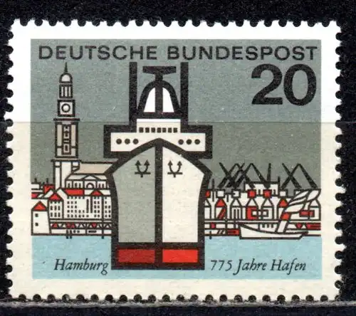 BRD, Mi-Nr. 417 **, Hauptstädte der Länder: Hamburg