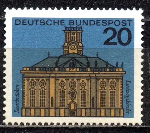 BRD, Mi-Nr. 427 **, Hauptstädte der Länder: Saarbrücken / Saarland