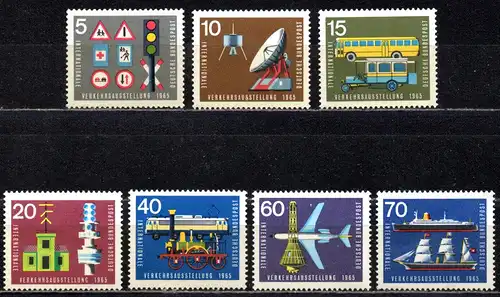 BRD, Mi-Nr. 468 - 474 **, kompl., Internationale Verkehrsausstellung München