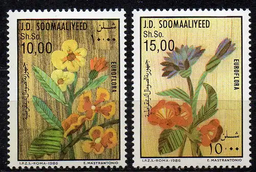 Somalia, Mi-Nr. 384 - 385 **, kompl., Blumen