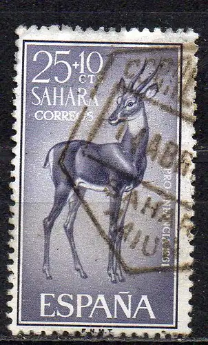 Spanisch-Sahara, Mi-Nr. 222 gest, Für die Jugend: Gazelle