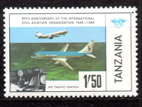 Tansania, Mi-Nr. 247 **, 40 Jahre Internationale Organisation für Zivilluftfahrt