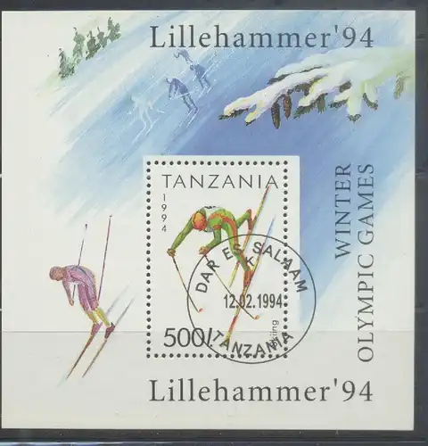 Tansania, Block Mi-Nr. 239 gest., Olympische Winterspiele 1994 Lillehammer