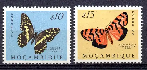 Mocambique, Mi-Nr. 417 + 418 *, Schmetterlinge