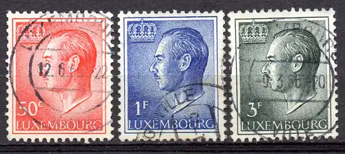 Luxemburg, Mi-Nr. 710, 711 x + 712 x gest., Großherzog Jean