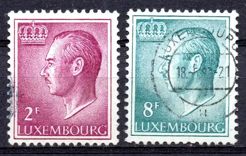 Luxemburg, Mi-Nr. 727 x + 831 ya gest., Großherzog Jean