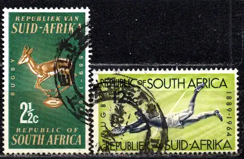 Südafrika, Mi-Nr. 339 - 340 gest., kompl., 75 Jahre Rugby-Verein