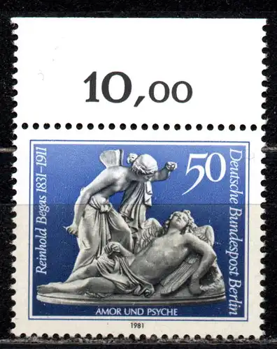 Berlin, Mi-Nr. 647 **, Oberrand, Reinhold Begas