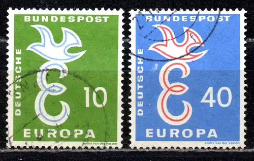 BRD, Mi-Nr. 295 - 296 gest., kompl., Europa 1958