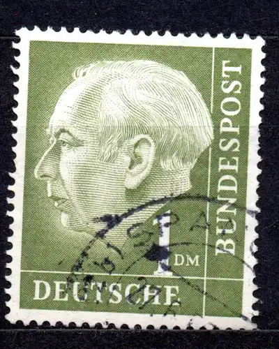 BRD, Mi-Nr. 194 gest., Bundespräsident Theodor Heuss I