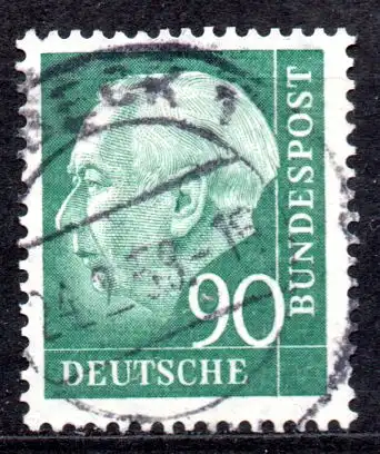 BRD, Mi-Nr. 265 x gest., Bundespräsident Theodor Heuss II