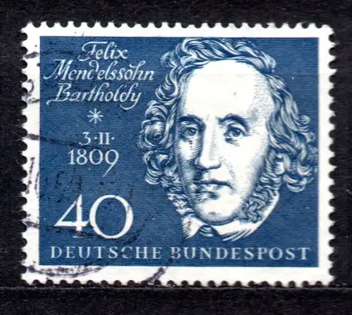 BRD, Mi-Nr. 319 gest., aus Block 2, Felix Mendelssohn-Bartholdy
