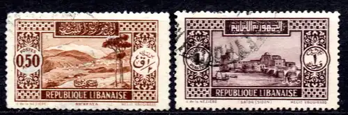 Libanon, Mi-Nr. 168 I + 171 gest., 