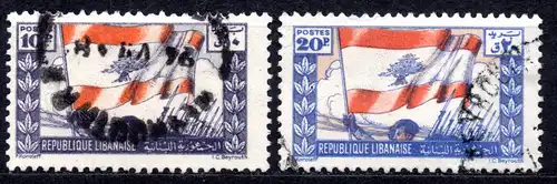 Libanon, Mi-Nr. 329 + 332 gest., 