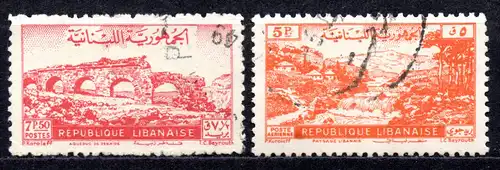 Libanon, Mi-Nr. 387 + 392 gest., 