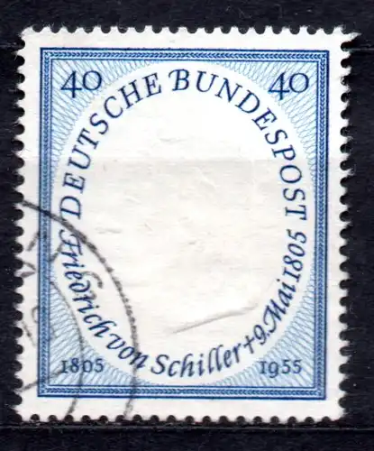 BRD, Mi-Nr. 210 gest., Friedrich von Schiller
