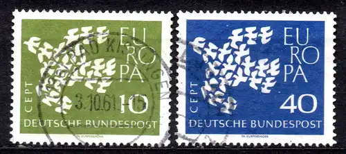 BRD, Mi-Nr. 367 - 368 gest., kompl., Europa CEPT 1961