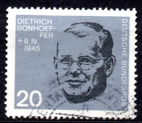 BRD, Mi-Nr. 433 gest., aus Block 3, Dietrich Bonhoeffer