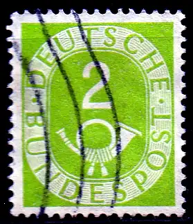 BRD, Mi-Nr. 123 gest., DS Posthorn